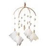 Mobiles# Baby Rattles Crib Mobile Toy Cotton Rabbit wiselant Bell Bell Muzyka do projekcji COTS Drewniane zabawki 220312 D Dhqeu