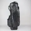Bolsa de golfe de crocodilo preto pode ficar de pé, pode ser inclinada, uma bolsa de ombro, capa multifuncional à prova d'água transparente personalizável mala de carta designers Luggage club
