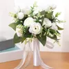 Dekorativa blommor Simulering Bridal Wedding Buquets Silk Roses Artificial for Celebrations Event Dance Home Anniversary