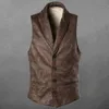 Men's Vests 2023 Single breasted Vest Coat South Korea Fashion Street Dress Sleeveless Top Designer Luxury Suede Wear 230217