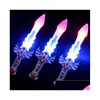 LED Swords / Guns Ems 50Pcs 50cm Musical Flash Glow Sword Couteau Costume Dress Up Props Lumière Enfants Jouet Cadeau De Noël 2825564 Drop Deliv Dhvld