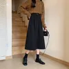 Skirts High Waist A-line Umbrella Skirt Young Women Autumn Winter Mid-length Wool Midi Plus Size SXHBSQ682