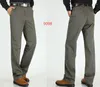 Men's Pants Men's Casual High Waist Loose Straight Cotton Men Non-Iron Trousers Multi-Color Size 29-42
