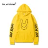 Sudaderas con capucha para hombre Sudaderas Bad Bunny MenWomens Casual Fleece Sudadera con capucha Hombre Invierno Harajuku Chándales Sudadera con capucha Ropa de gran tamaño Streetwear 230216