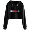 Kvinnors hoodies tröjor älskar Bliss Crop Women Goth Grunge Harajuku Anime Pullover For Girls