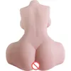 Realistico Vagina Grandi Glutei Figa Masturbatore maschile Materiale elastico Mezzo corpo in silicone Doppio canale Bambola del sesso Giocattoli erotici sexy