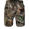 Shorts pour hommes Printemps été Animal cerf chasse camouflage unisexe 3D imprimé Shorts hommes pêche en plein air Camping vêtements de sport surdimensionné pantalon court Z0216