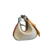 Designer Attache large shoulder bag moon shape small luxurys handbag Beige and blue canvas and ebony bucket bag Green and red Web Purse