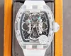 Z Super Watch Swiss 53-02 Transparante polo tourbillon beweging horloges Indonesisch geïmporteerde rubberhorloge band waterdicht lumineuze