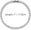 Bracelet de tennis en argent sterling Moissanite or blanc élégant Simple Trendy Lab Diamond Strand Jewelry - Fashion Party Prom Wedding