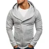 Men's Hoodies 2023 Brand Men Winter Hooded Sweatshirt Tracksuits Casual Solid Long Sleeve Slim Male Autumn Zipper Homme Outcoat