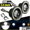 Other Car Lights 2Pcs 2.5/3.5 Inch Projector Cob Led Fog Light Halo Angel Eyes Rings Drl White 12V Road Lamp 1 Drop Delivery Mobiles Dhgdk