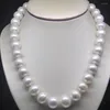 Chains Wholesale Fashion Diy Natural 10-11mm White Freshwater Cultured Pearl High Quality Women Elegant Necklace 18inch GE4018