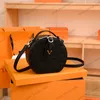 Tote 2023 Women's Handbag Famous Designer Fashion High-quality Embossed Round Cute Leather Crossbody Bag Single Shoulder Bag G230215