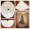 Christmas Decorations Plush Skirt Pure White Long Hair Tree Bottom Apron El Bar Year Decor Supply Round Xmas Carpet Mat