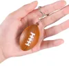 Keychains 50PC Rugby Ball For Party Favors School Carnival Reward Sports Centerpiece Decorations Bag Gift Fillers2784