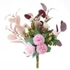 Fiori decorativi Bouquet artificiale Simulazione Foglie di eucalipto finte Forniture per la decorazione del tavolo da pranzo per la famiglia di nozze