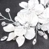 Trendy White Pearls Fiore Copricapo da sposa Copricapo Romantico Paese Accessori per capelli da sposa Fermagli per capelli Copricapo da donna CL1860