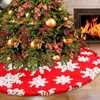 Рождественские украшения юбка дерева красная для праздничной вечеринки праздничный домашний декор