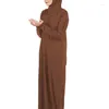 Ethnic Clothing 13Ramadan One Piece Prayer Abaya Hooded Dress Kaftan Muslim Women Jilbab Hijab Robe Solid Color Islam Dubai Turkey Clothes