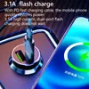 Ny bilcigarett￤ndare Dual Port Mini USB C 3.1A Mobiltelefon Fast Charging Type C USB PD Car Charger DHL UPS