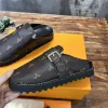 Accoglienti sandali comfort Pantofole firmate Mocassini da donna Uomo Ciabatte in pelle con pelliccia piatta Sandalo con plateau estivo Moda Scivoli in peluche caldi piatti 35-45