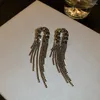 Pendientes colgantes Cristal Rhinestone Long Drop For Woman Girl Gifts Joya de boda al por mayor