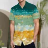 Casual shirts voor heren 2023 Hawaiiaanse heren korte mouw bloemendruk knop Tops etnisch shirt voor mannen strand oversized vintage top