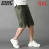 Shorts masculinos 6xl 2022 New Men Cargo Shorts Mens Summer Belas Casual Bermudas 100 Algodão Rápido Multi Pocket Bolgger Shorts Masculino Z0216