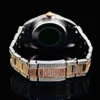 High Quality Fashion Iced Out WatchesMens Wrist Luxury Round Cut Lab Gr J4PO