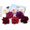 Decorative Flowers 10 Pieces Flannel Roses Scrapbook Wedding Bridal Accessories Clearance Gifts Home Decor Artificial Flower