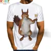 Erkek Tişörtler Sincap T 3D Baskı Hayvan Grafik Tees Güzel Desen Üstleri Erkekler/Kadın Sevimli Köpek Yüzü Tee Komik Evcil Pet T-Shirt 230217