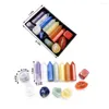 Decorative Figurines Quartz Clear Meditation Stones Healing Crystal Wands For Home Natural Box Energy Ore Mineral Crafts Case Set