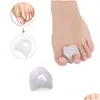 Foot Treatment 10Pcs Toe Separators Bunion Pads Hammer Toes Straightener Spacers Corrector For Overlap And Drift Pain Hallux Valgus2 Dhn0F