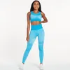 Active Sets 2023 Explosive Three Piece Sports Suit Seamless Quick Dry Bra Long Sleeves Coat Breathable Track Pants Striped Print Gym Set