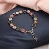 Bracciale in cristallo di lusso con ciondoli di diamanti placcati in oro Bracciale mens gioielli firmati donne braccialetto perle compleanno punk ins fiori cjewelers bracciali amore E23