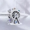 925 Sterling Silver Ferris Wheel Charm met originele doos voor Pandora Dames Sieraden Snake Ketting Bracelet kettingen maken Accessoires CZ Diamond Charms Set