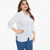 Skjorta 2023 Spring Women Long Sleeve White Top och Blus Fashion Ladies Casual Elegant Retro Plus Size Womens Tops