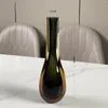 Vases HJM Nordic Classic Long Neck Thin Mouth Coloured Glass Vase Sample House Sales Office Floral Arrangement Home Soft Decoration