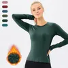 Actieve shirts winter thermisch shirt dames fleece sport zip-up lopende yoga top jas training compressie sportschool sportkleding