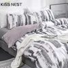 Sängkläder sätter reaktiva tryckta nordiska sängskydd 150 täcken för sängen 150 240x220 lyxig bläckmålning supermjuk och varm sängkläder set