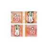 Новинка игры канады Money 100s Canada Cad Banknotes Копировать фильм для фильма для фильма Kid Play Drop Toys Подарки Gag Dhjly