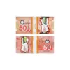 Gry nowatorskie Prop Canadian Money 100s Canada CAD Banknoty Kopiuj rachunek filmowy do filmu Kid Play Play Drop Relivery Prezenty Gag Dhjly