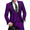 Men's Suits Wine Red Italian Style Colorful Tuxedo Groom Prom Pink Dress Wedding Elegant Slim Men's Suit Set 3 Piece(Jacket Pant Vest)