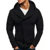 Men's Hoodies 2023 Brand Men Winter Hooded Sweatshirt Tracksuits Casual Solid Long Sleeve Slim Male Autumn Zipper Homme Outcoat