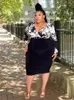 Plus size jurken chic en elegante vrouw jurk mooie voor altijd kantoor mouw mode grote groothandel drop