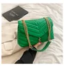 Small bag women's new bag versatile embroidery line rhombus chain shoulder bag simple version messenger bag