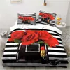 Sängkläder set parfymmönster sängkläder rosblomma tvillingbäddsuppsättning 3 -stycken tröskeluppsättning säng täcke täcke dubbel king cover hemtextil t230217