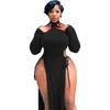 Платья с размером для женщин осенняя одежда 5xl bodycon sexy платье с длинным рукавом элегантное вечеринка на день рождения оптом капля