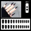 False Nails 24pcs/set Long Wearing Fake Nail Patch Glue Patches Detachable Extensions Art Accessories